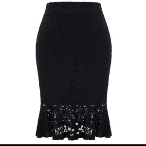 Black Lace Skirt